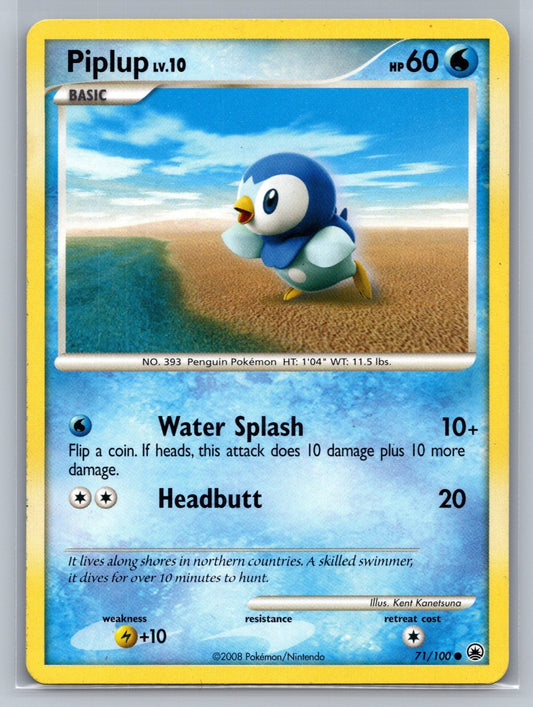 Piplup (71) Common 71/100 Majestic Dawn LP
