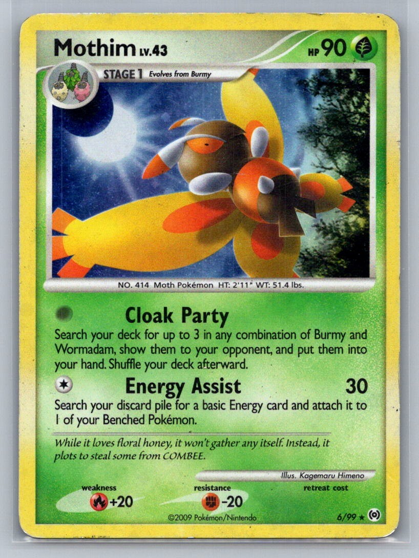 Mothim Holo Holo Rare 6/99 Arceus LP