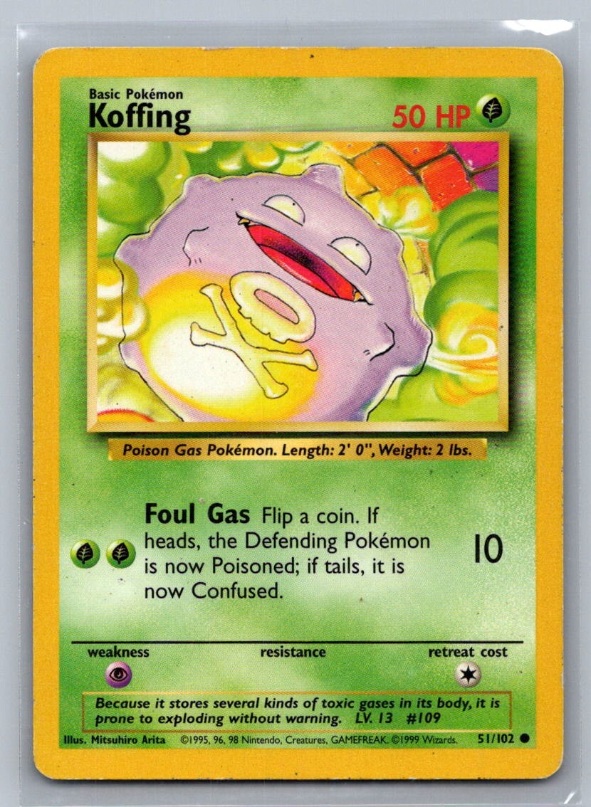 Koffing Common 051/102 Base Set LP