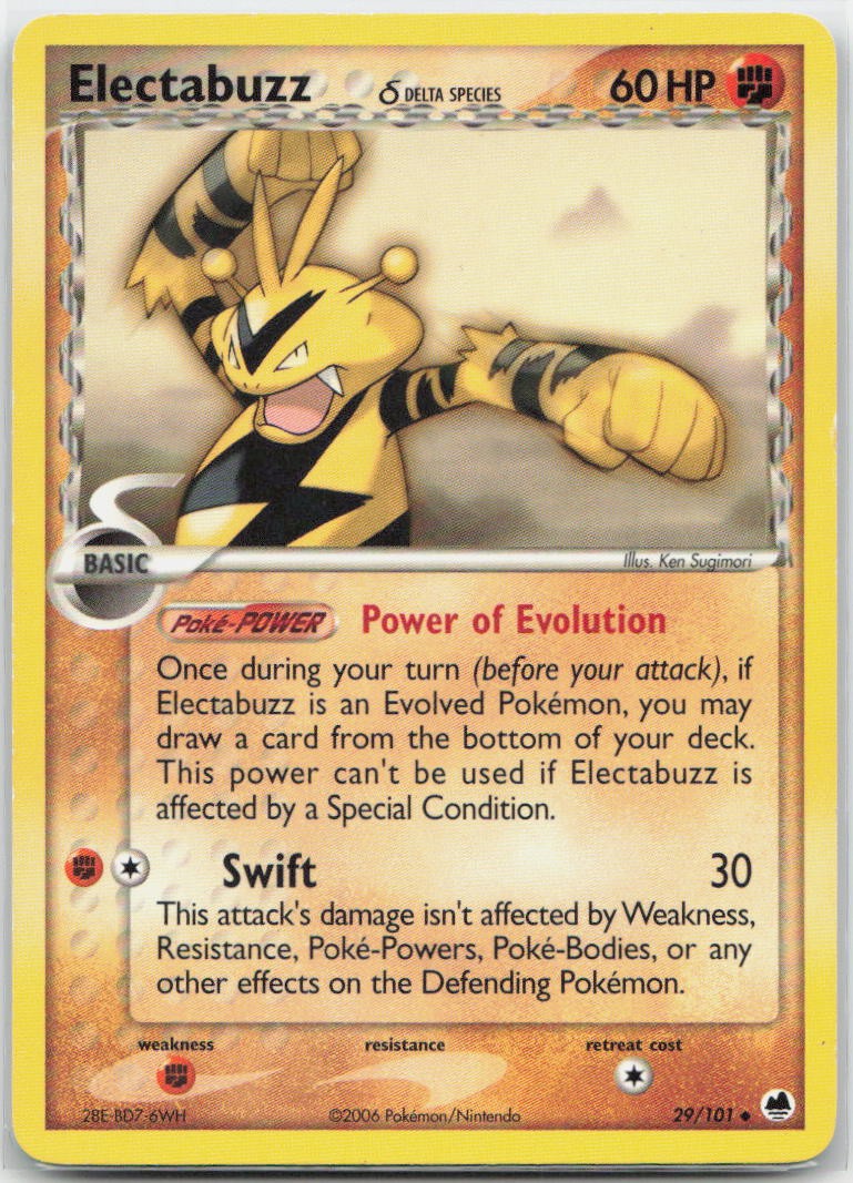 Electabuzz (Delta Species) Normal Uncommon 29/101 Dragon Frontiers LP