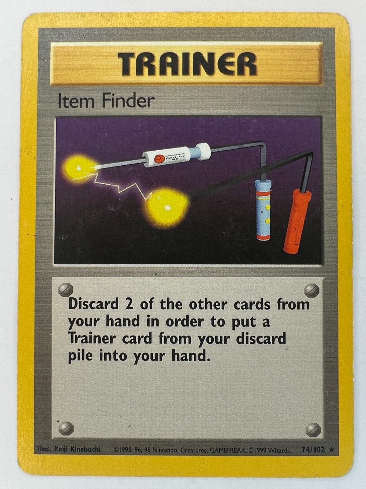 Item Finder 74/102 Base Set Rare Pokemon Vintage Rare TCG 1999 LP