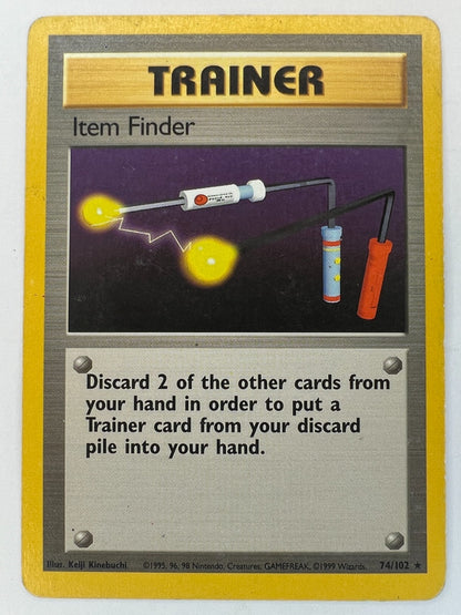 Item Finder 74/102 Base Set Rare Pokemon Vintage Rare TCG 1999 LP