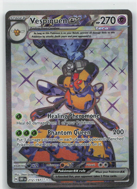 Vespiquen ex - Holo Ultra Rare 212/197 SV03: Obsidian Flames NM