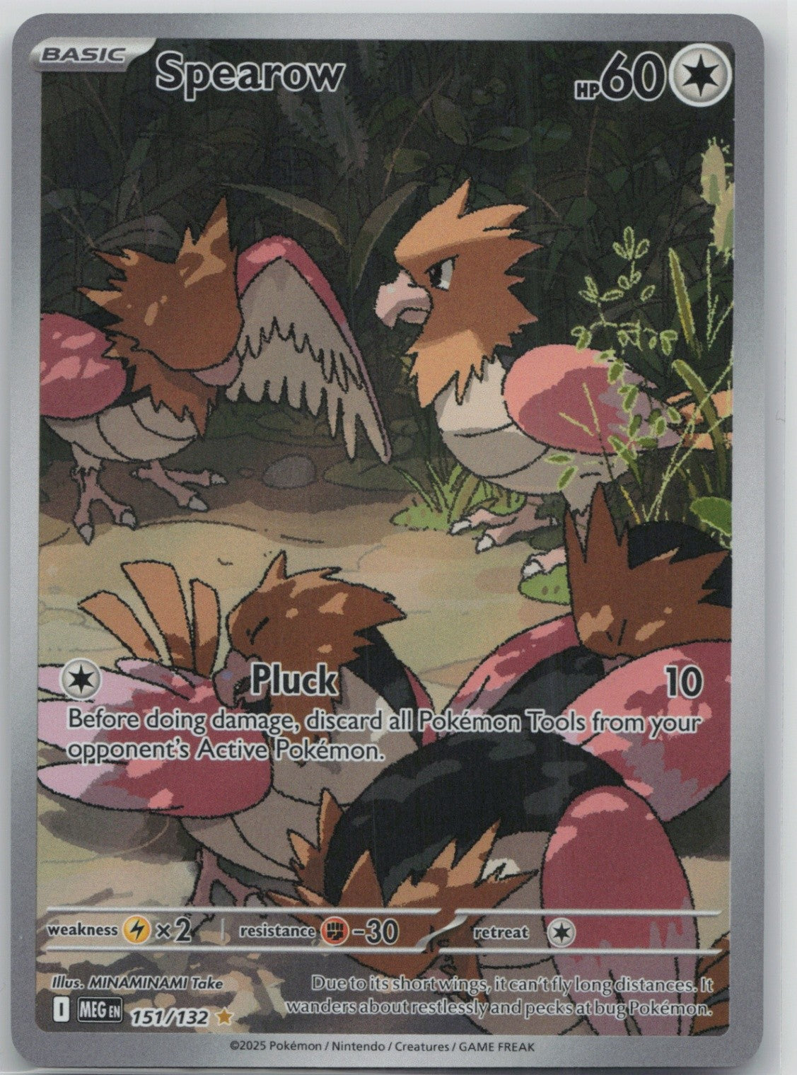 Spearow - Holo Illustration Rare 151/132 ME01: Mega Evolution NM