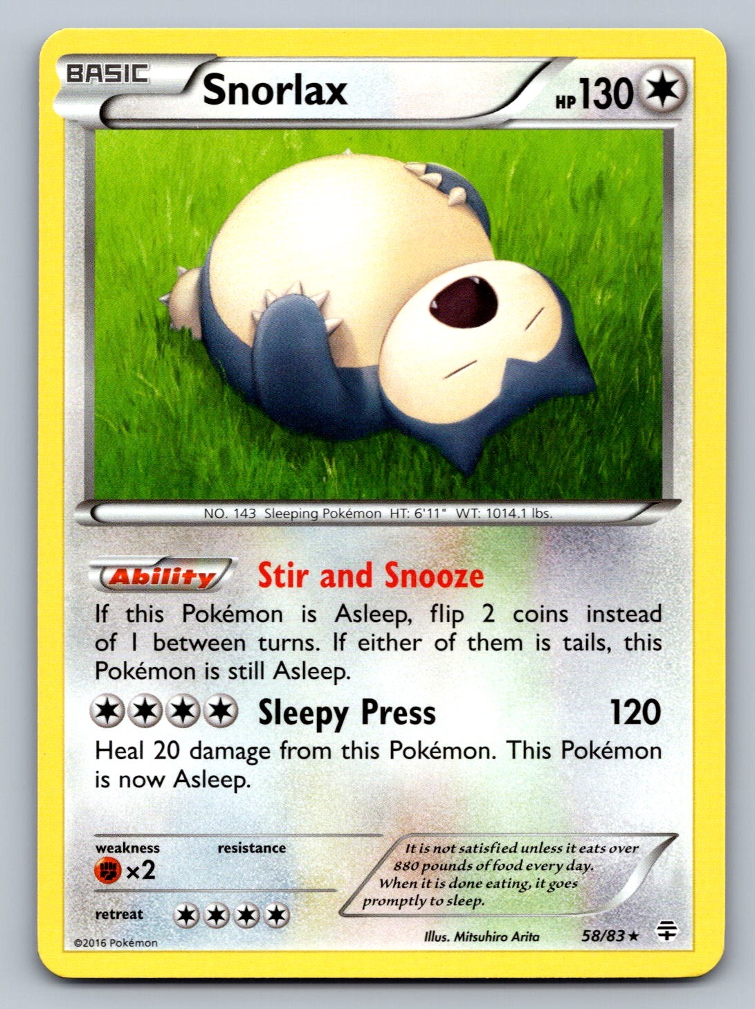 Snorlax 58/83 Colorless Generations NM