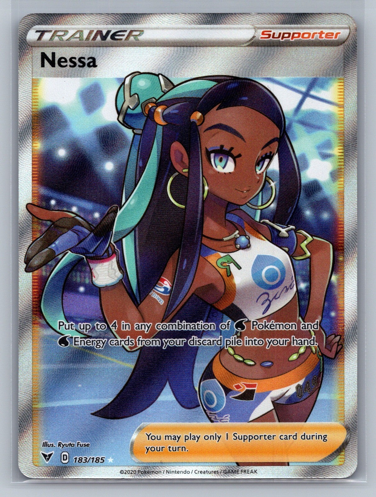 Nessa (Full Art) Holo Ultra Rare 183/185 SWSH04: Vivid Voltage NM