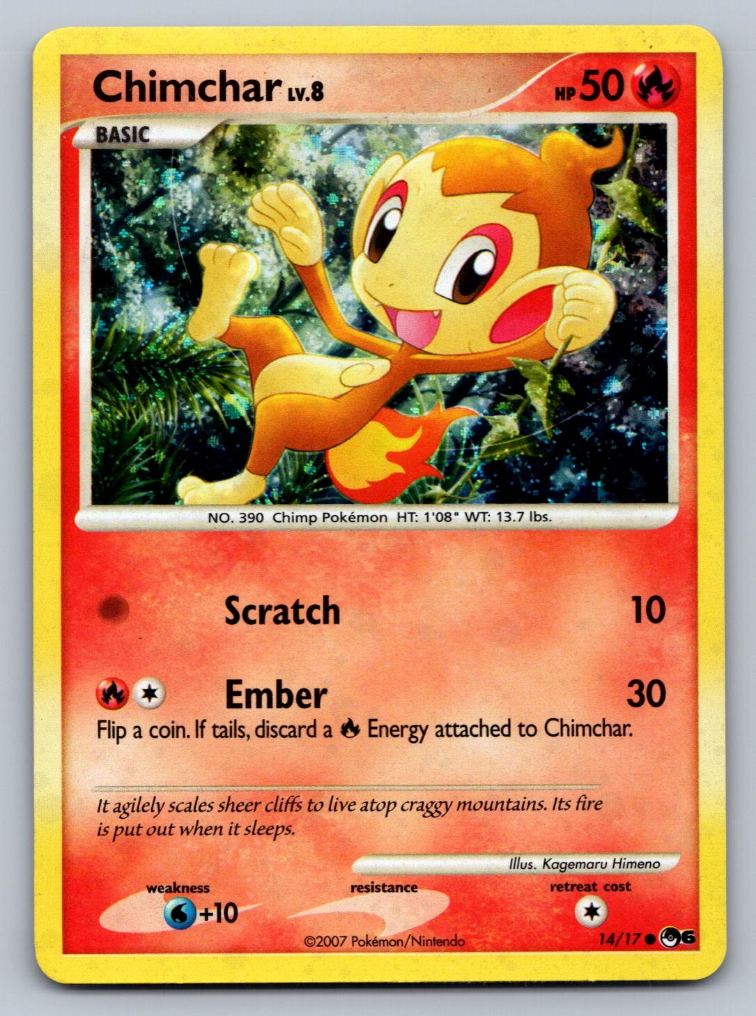 Chimchar Holo Common 014/017 POP Series 6 NM