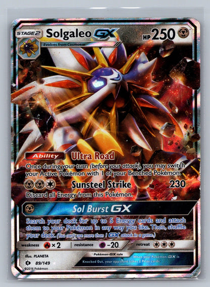 Solgaleo GX Holo Ultra Rare 89/149 SM Base Set MP