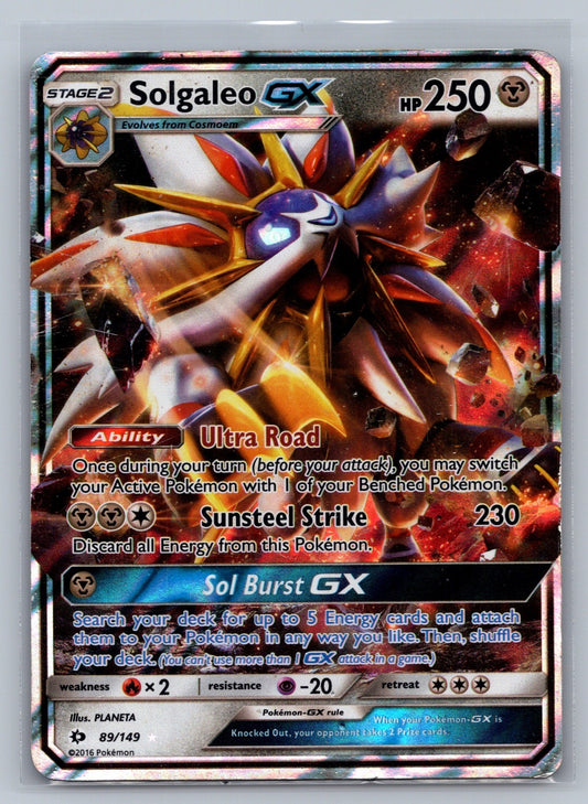 Solgaleo GX Holo Ultra Rare 89/149 SM Base Set MP