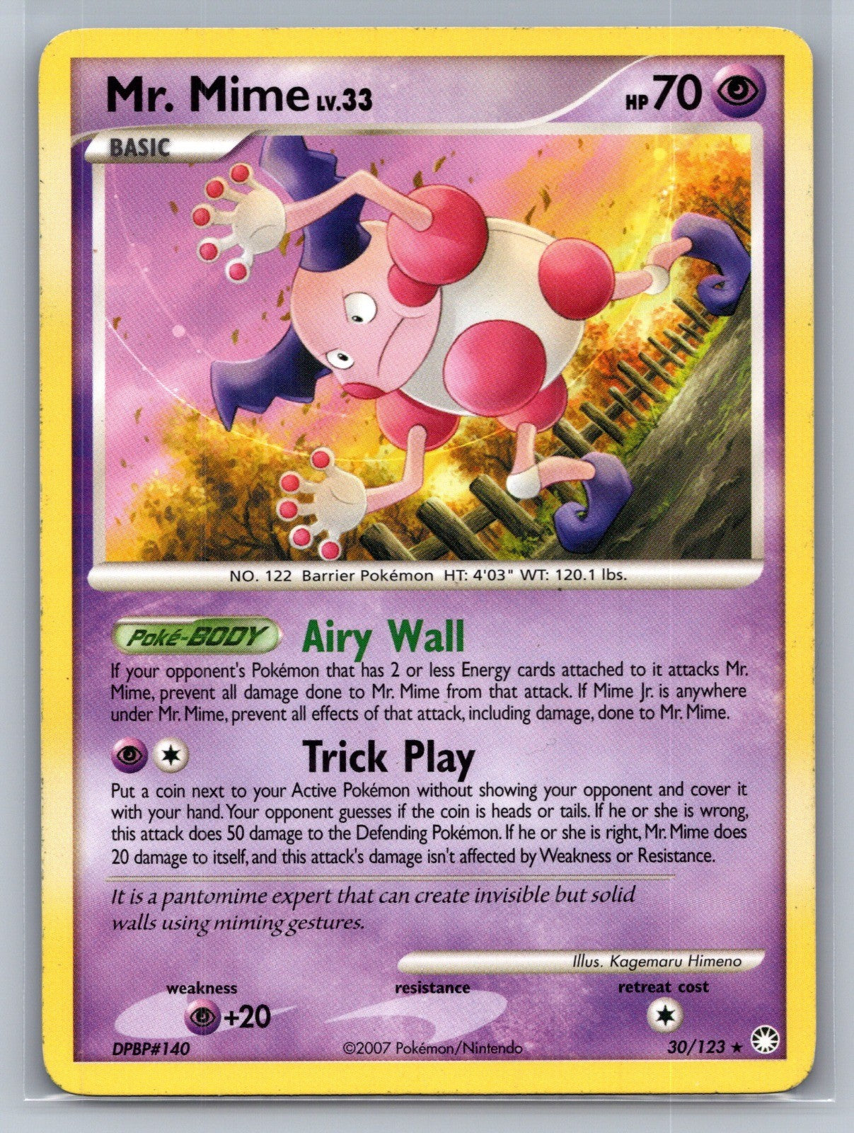 Mr. Mime Rare 30/123 Mysterious Treasures NM