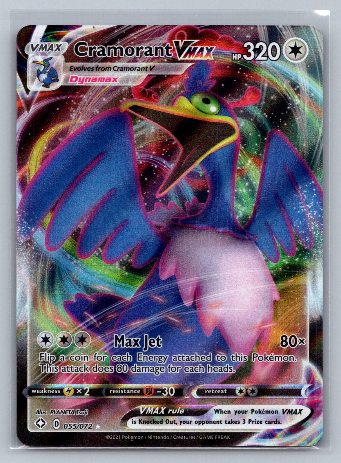 Cramorant VMAX Holo Ultra Rare 055/072 Shining Fates NM