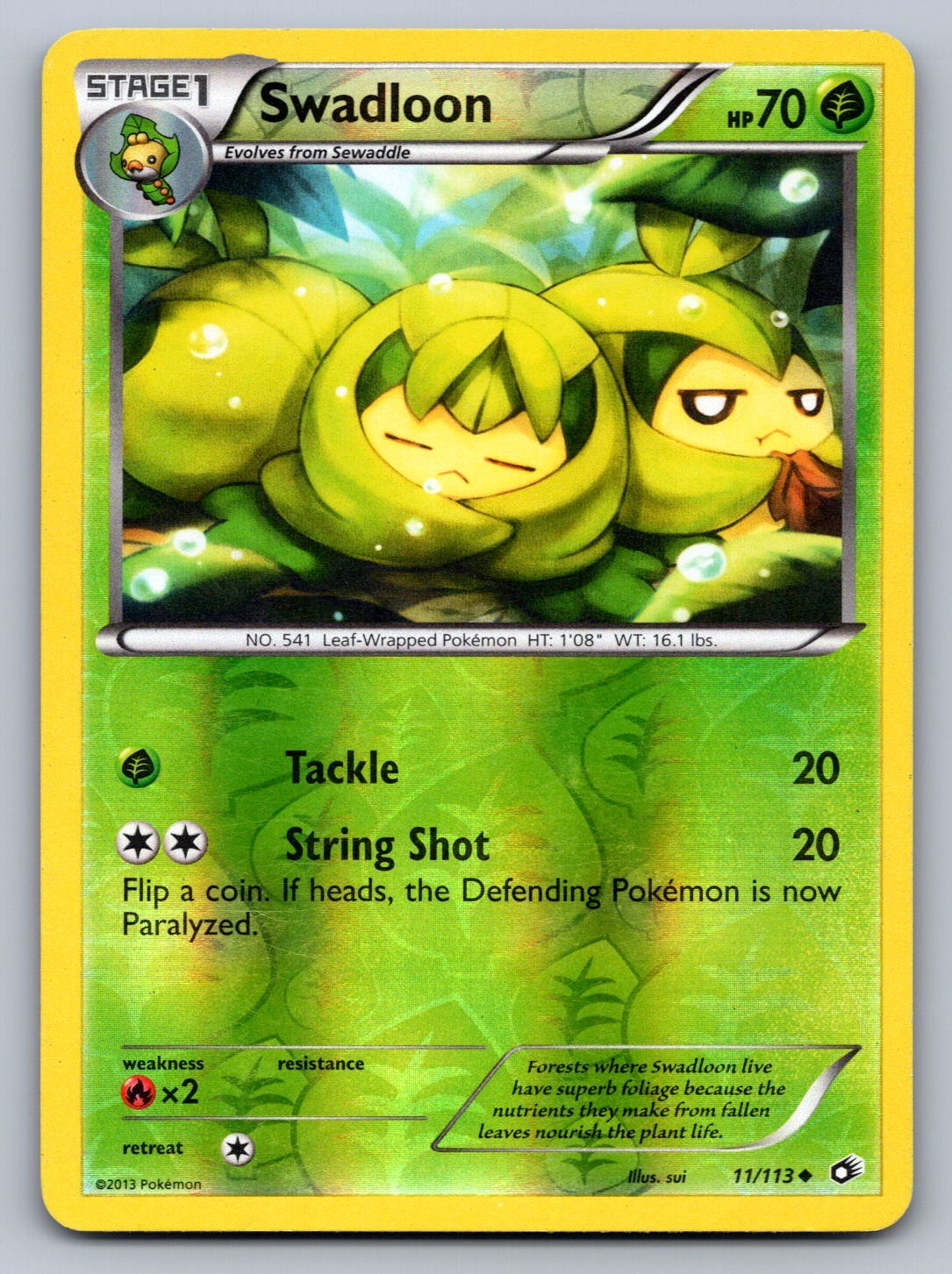 Swadloon Reverse Holo Uncommon 11/113 Legendary Treasures NM
