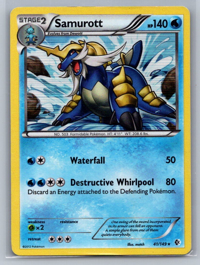 Samurott Holo Holo Rare 41/149 Boundaries Crossed MP