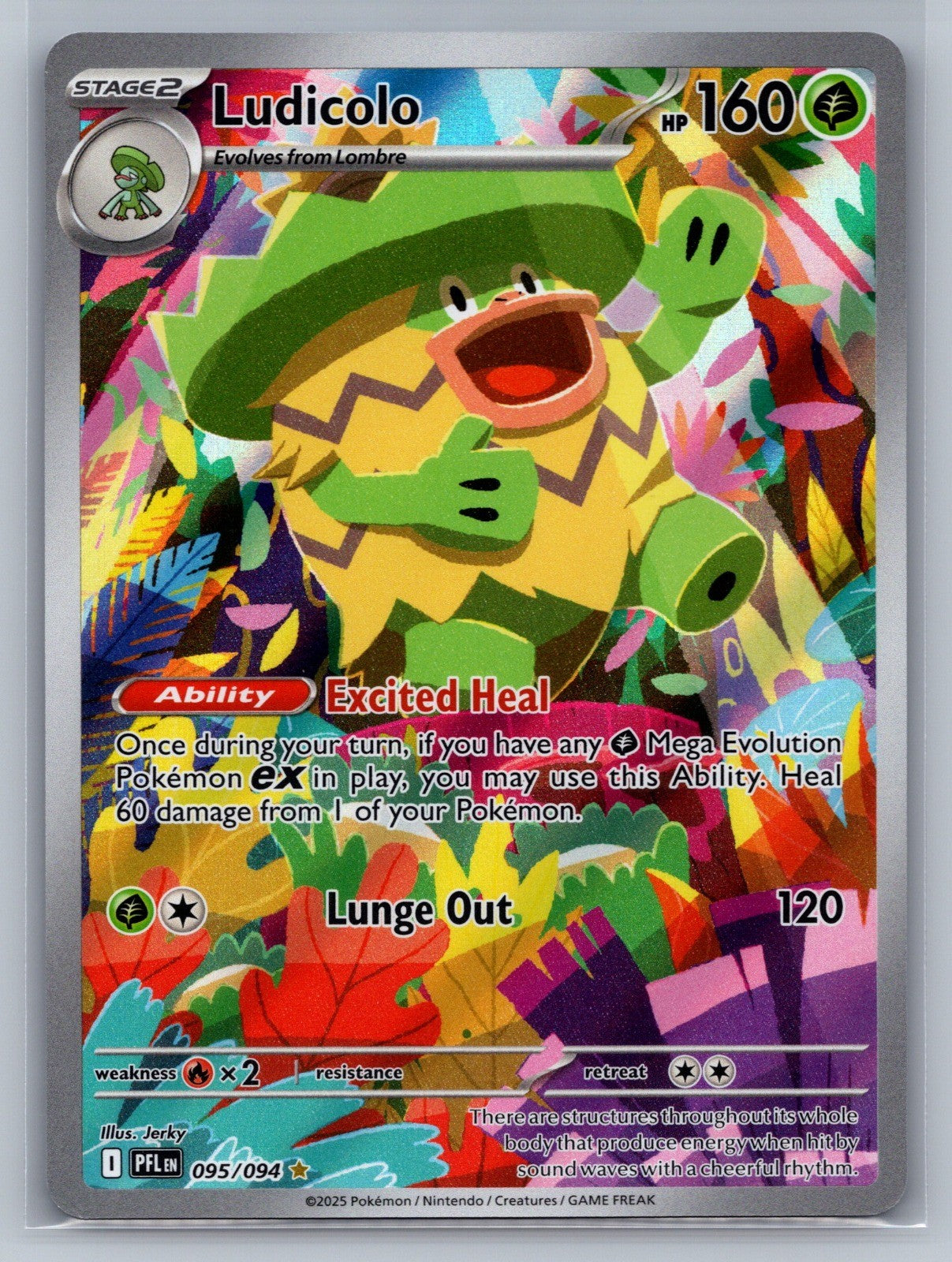Ludicolo Holo Illustration Rare 095/094 ME02: Phantasmal Flames NM