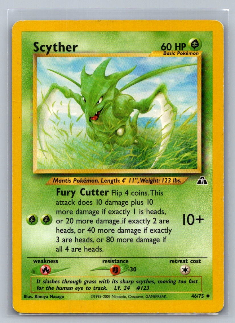 Scyther Unlimited Uncommon 46/75 Neo Discovery LP