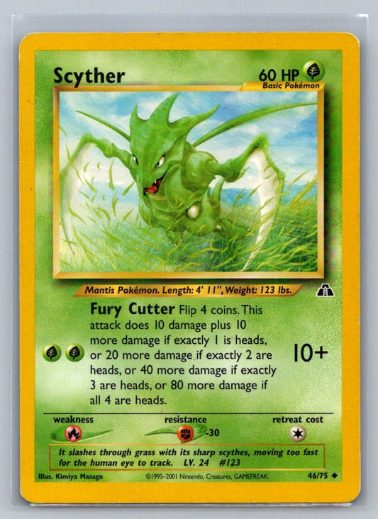 Scyther Unlimited Uncommon 46/75 Neo Discovery LP