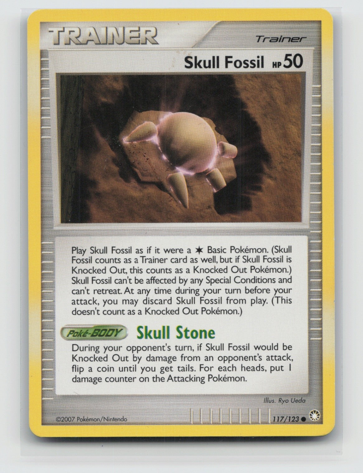 Skull Fossil Regular Common 117/123 Mysterious Treasures NM
