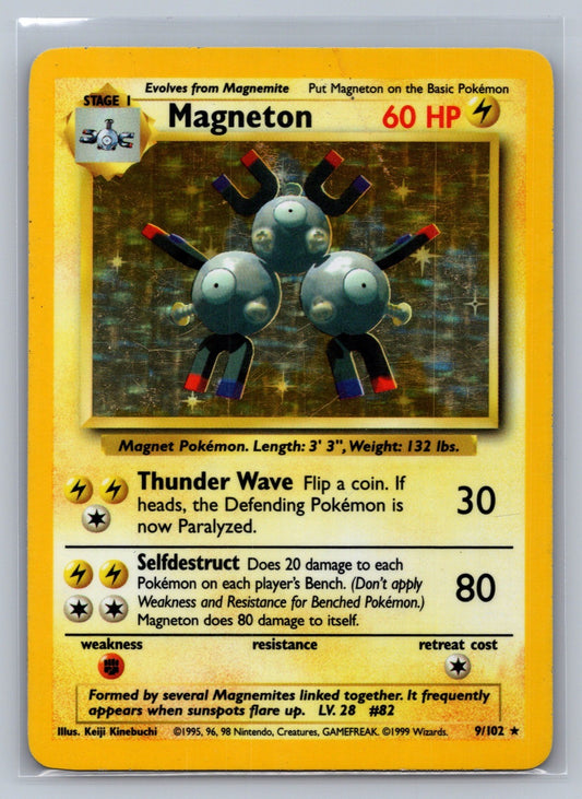 Magneton Holo Holo Rare 009/102 Base Set LP