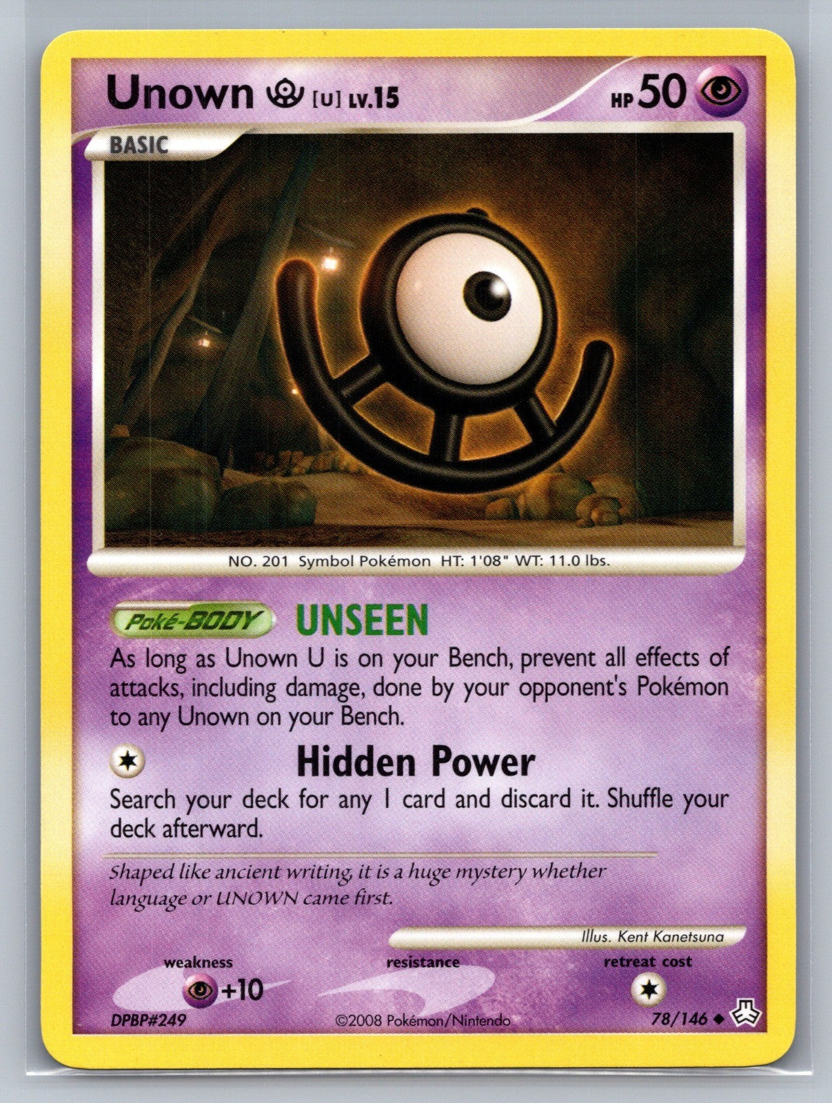 Unown (U) Uncommon 78/146 Legends Awakened LP