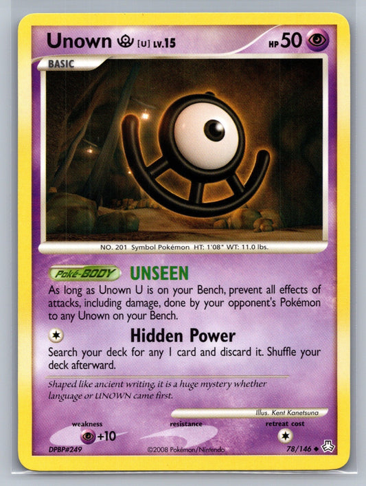 Unown (U) Uncommon 78/146 Legends Awakened LP