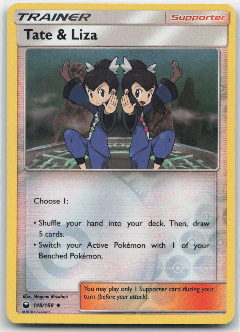 Tate & Liza Reverse Holo Uncommon 148/168 SM - Celestial Storm NM