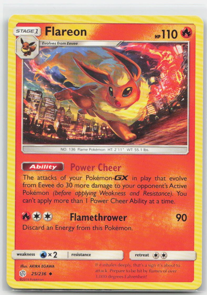 Flareon Uncommon 25/236 SM - Cosmic Eclipse NM