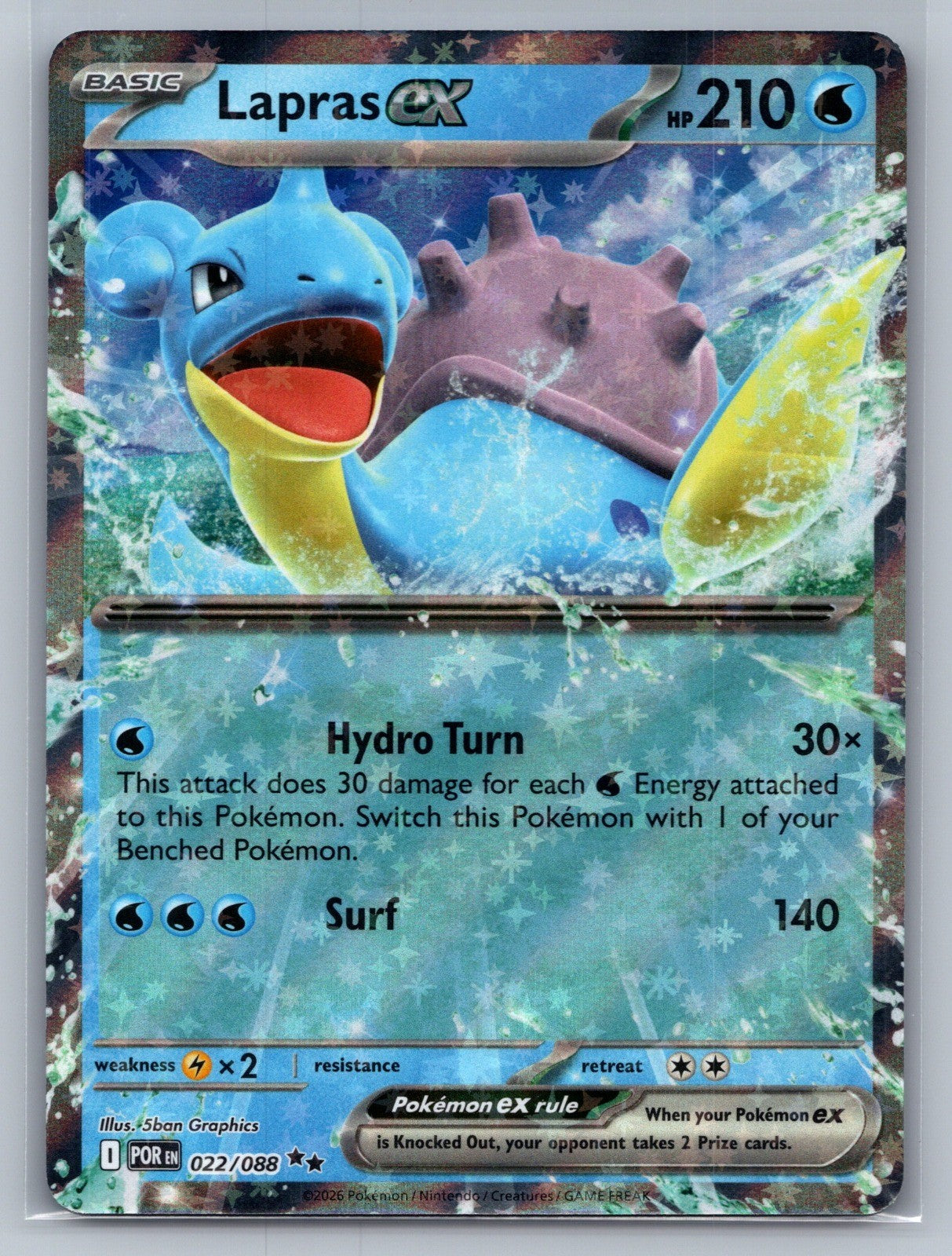 Lapras ex Holo Double Rare 022/088 ME03: Perfect Order NM