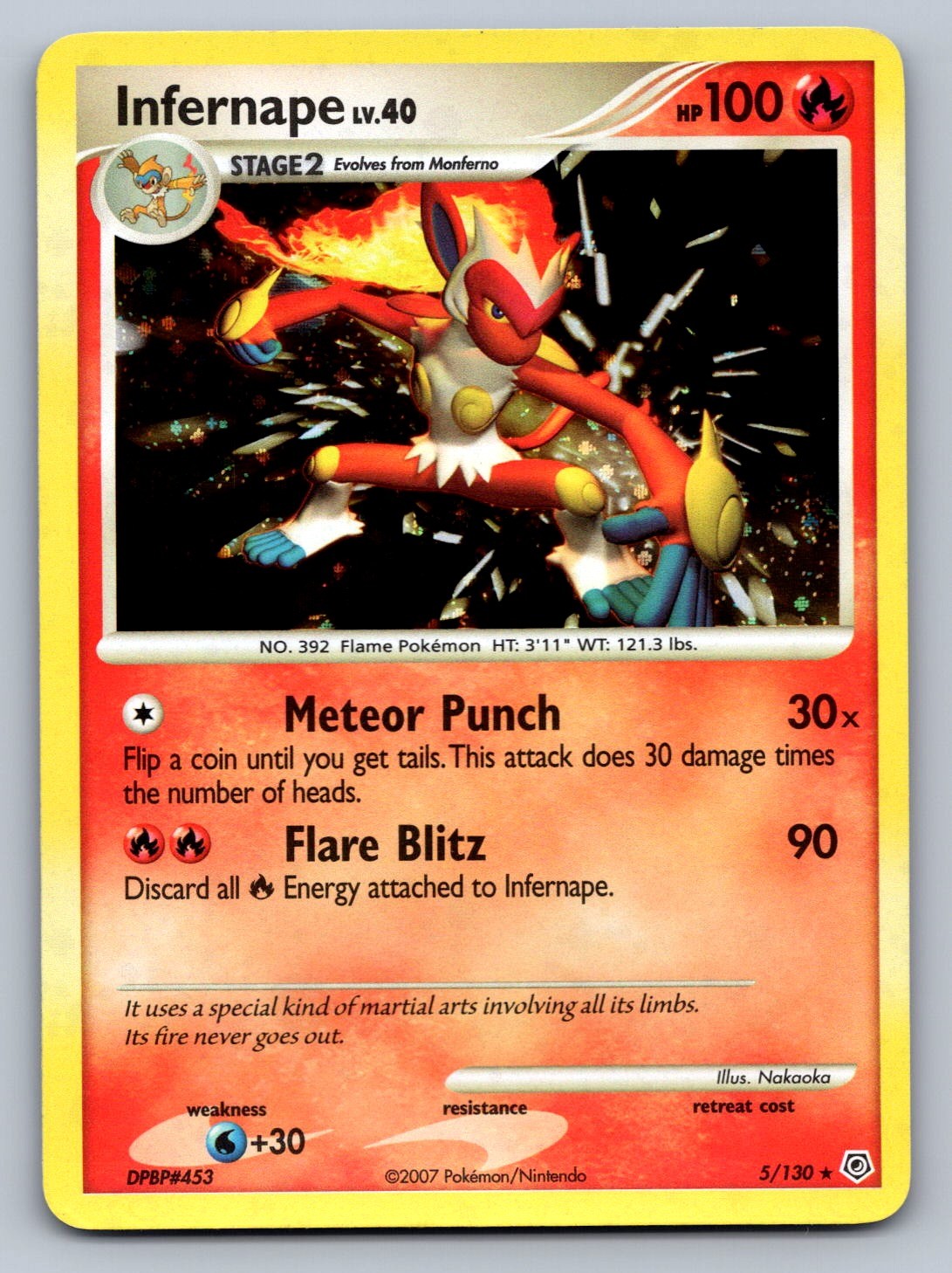 Infernape Holo Rare 5/130 Diamond and Pearl NM