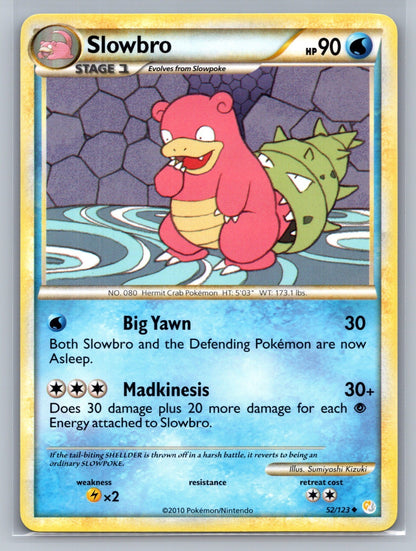 Slowbro Uncommon 52/123 HeartGold SoulSilver LP