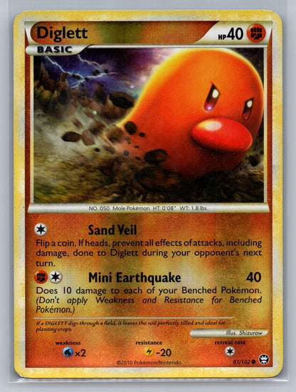 Diglett Reverse Holo Common 61/102 Triumphant LP