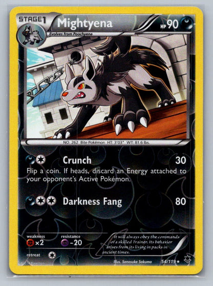 Mightyena Reverse Holo Rare 54/119 XY - Phantom Forces LP