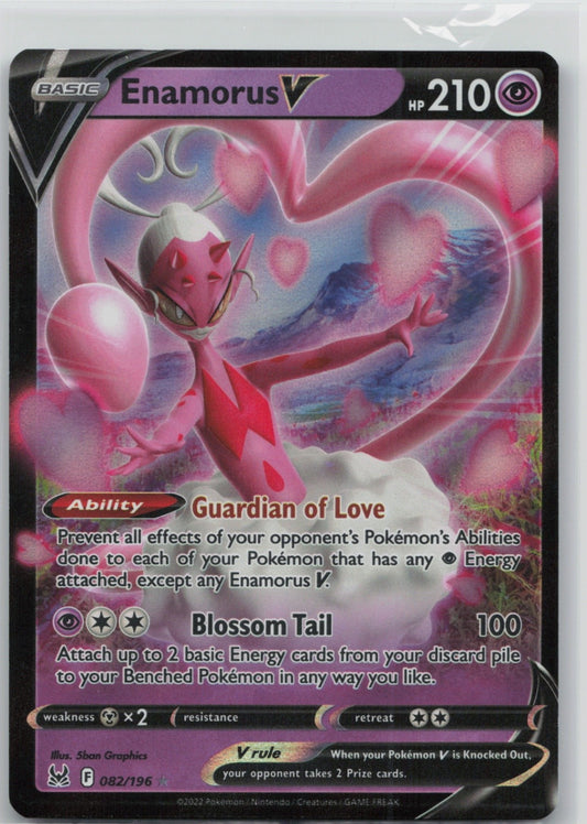 Enamorus V Holo Ultra Rare 082/196 SWSH11: Lost Origin NM