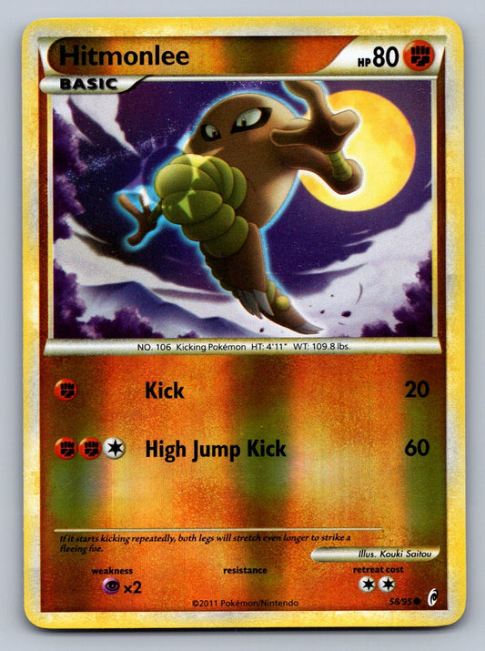 Hitmonlee 58/95 Fighting Reverse Holo Call of Legends NM