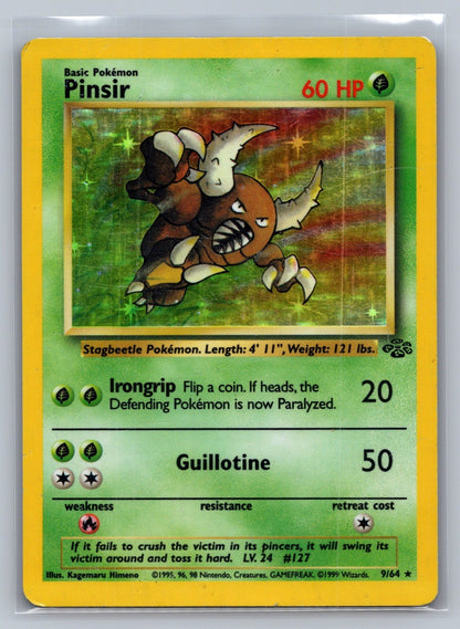 Pinsir (9) Unlimited Holo Holo Rare 09/64 Jungle MP