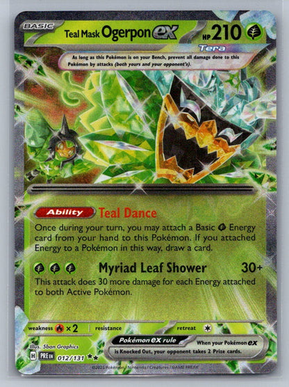 Teal Mask Ogerpon ex Holo Double Rare 012/131 SV: Prismatic Evolutions NM