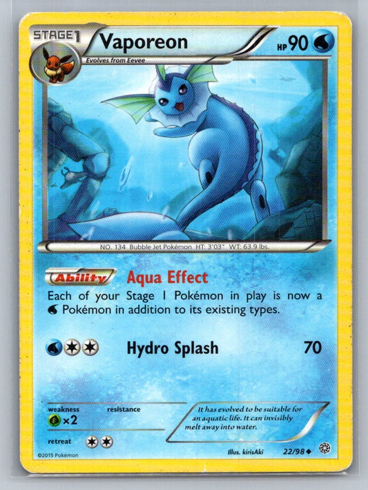 Vaporeon Uncommon 22/98 XY - Ancient Origins LP