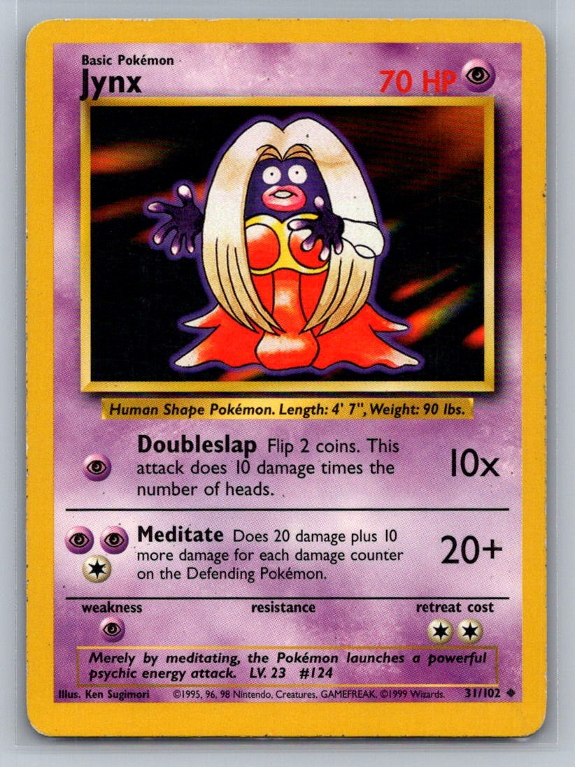 Jynx Uncommon 031/102 Base Set LP