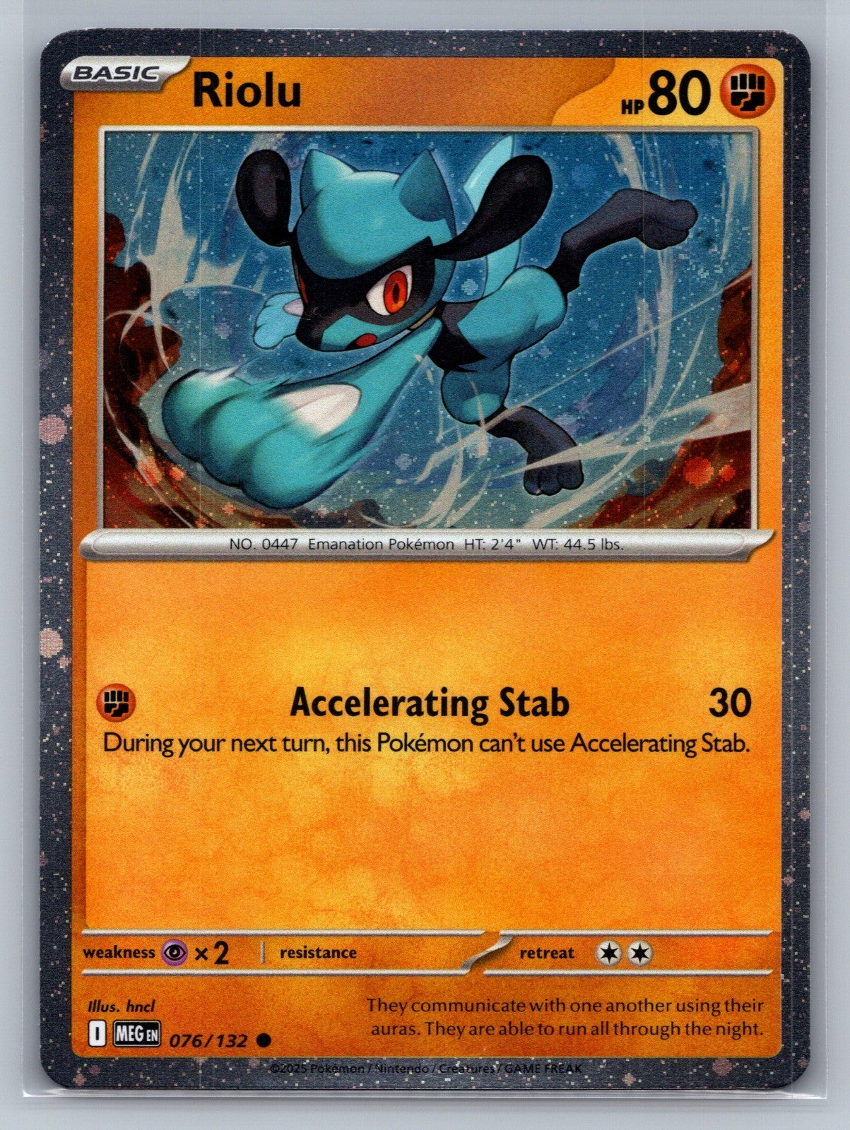 Riolu (Cosmos Holo) Holo Common 076/132 Miscellaneous Cards & Products NM