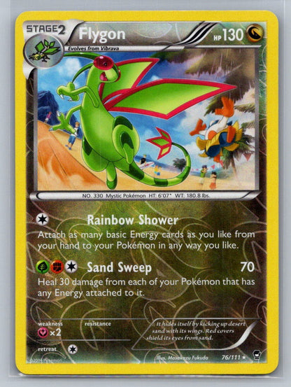 Flygon Reverse Holo Rare 76/111 XY - Furious Fists LP