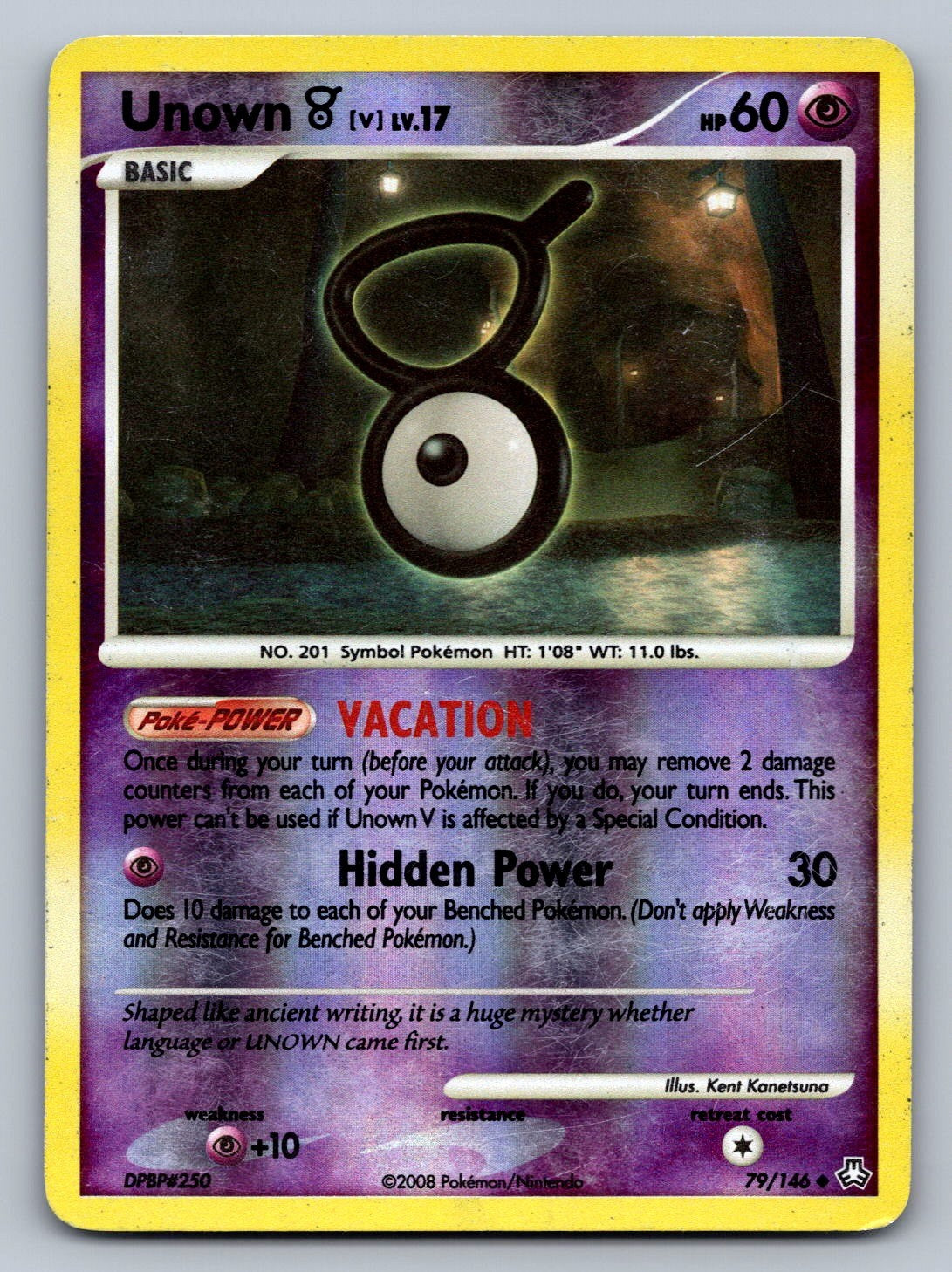 Unown (V) 79/146 Psychic Reverse Holo Legends Awakened LP