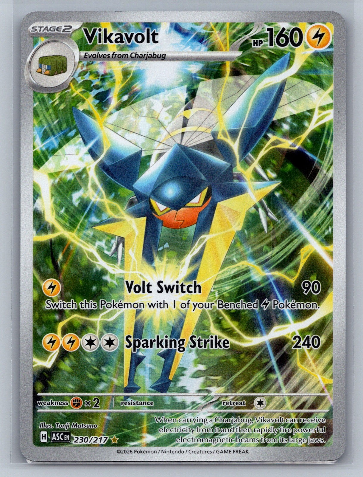 Vikavolt Holo Illustration Rare 230/217 ME: Ascended Heroes NM