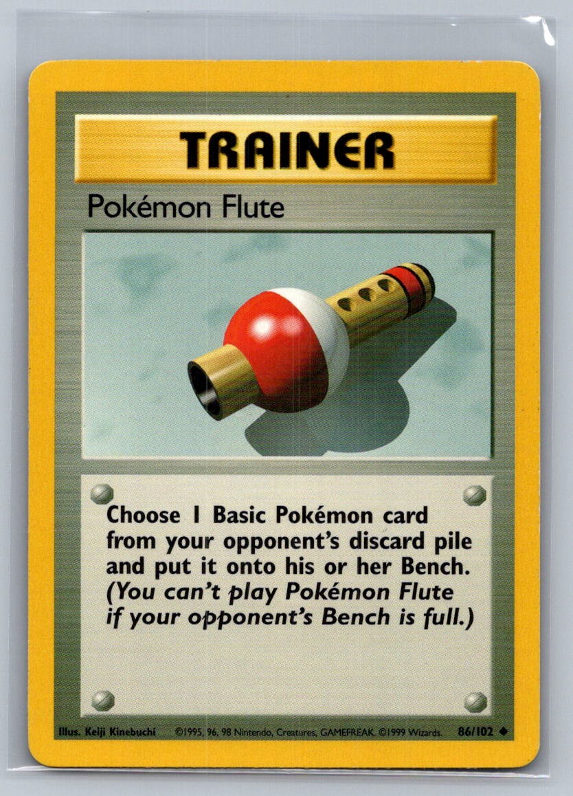 Pokemon Flute Uncommon 086/102 Base Set LP