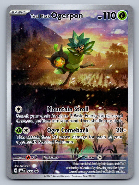 Teal Mask Ogerpon - 123 Grass Holo SV: Scarlet & Violet Promo Cards NM