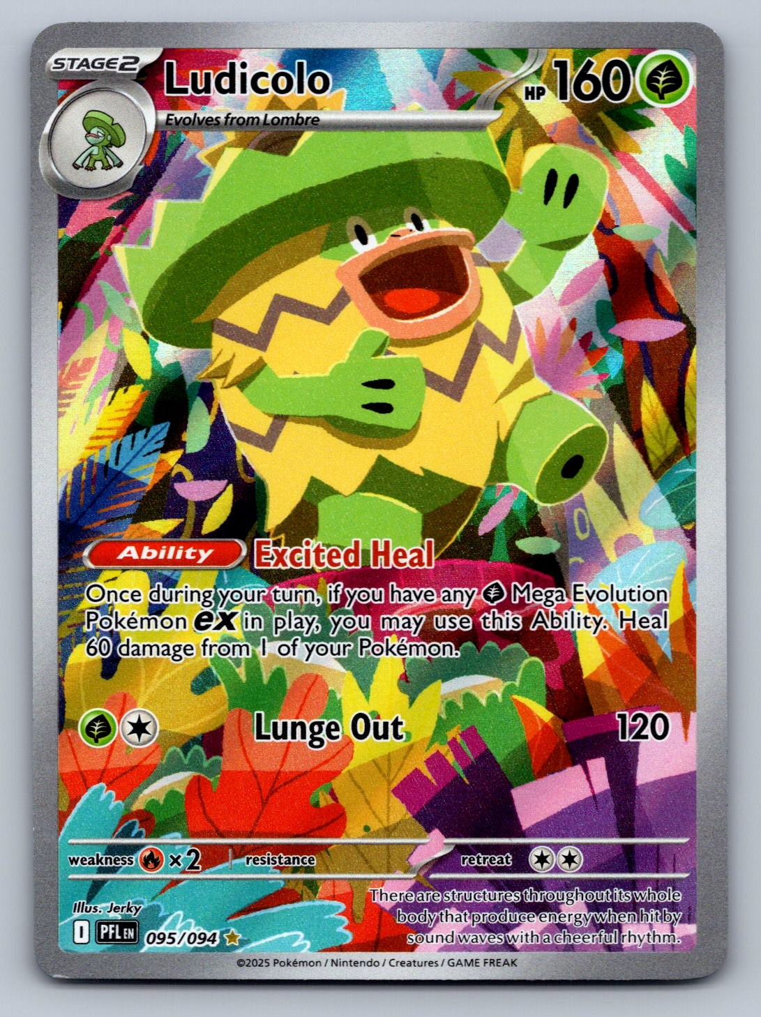 Ludicolo - 095/094 Grass Holo ME02: Phantasmal Flames NM