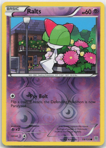 Ralts Reverse Holo Common 59/135 Plasma Storm NM
