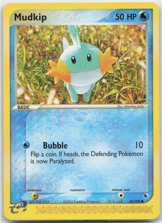 Mudkip - Normal Common 59/109 Ruby and Sapphire LP