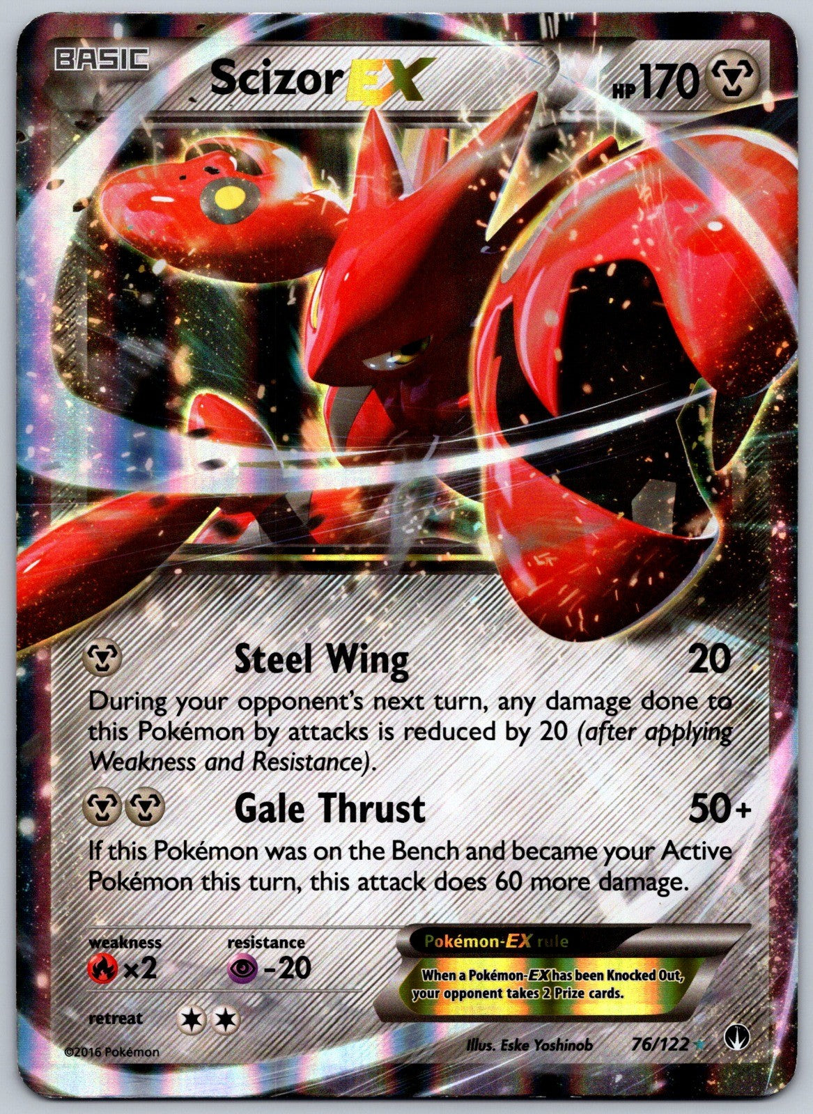 Scizor EX - 76/122 Holo Promo 076/122 Jumbo Cards LP