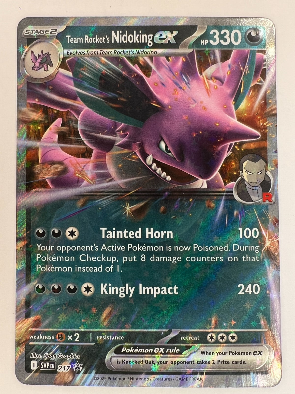 Team Rocket's Nidoking ex - 217 - Scarlet & Violet Promo - Pokemon TCG - NM HOLO