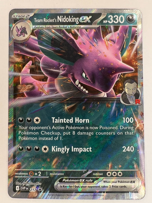 Team Rocket's Nidoking ex - 217 - Scarlet & Violet Promo - Pokemon TCG - NM HOLO