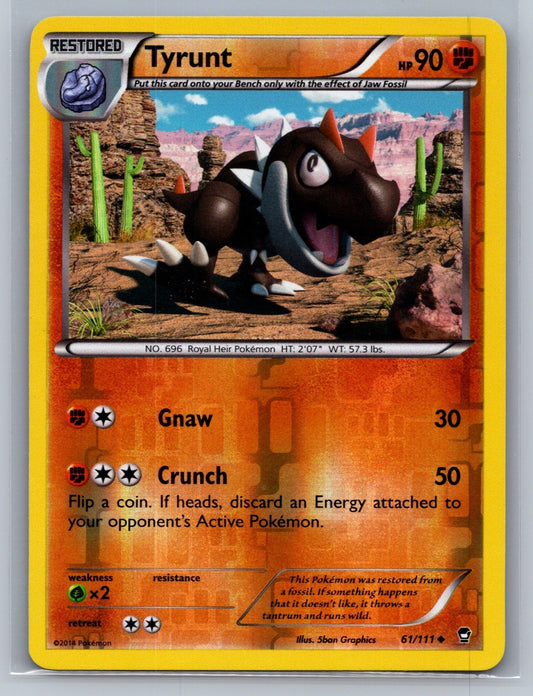 Tyrunt Reverse Holo Uncommon 61/111 XY - Furious Fists NM